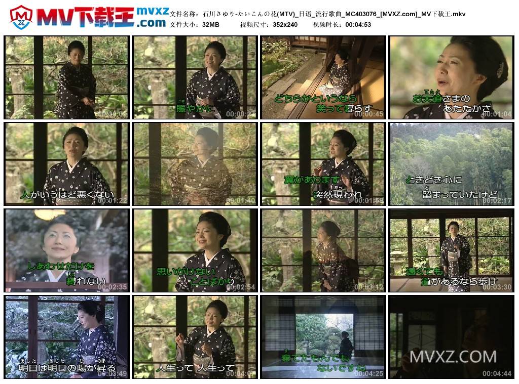 石川さゆり-たいこんの花(MTV)_日语_流行歌曲_MC403076
